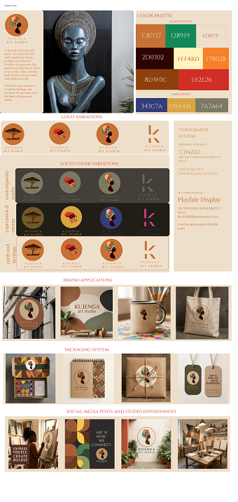 KUJENGA ART STUDIO BRAND IDENTITY DESIGN