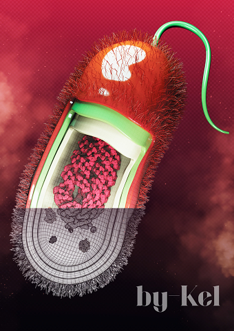 BACTERIA & ANTIBIOTIC TREATMENT — MEDICAL ILLUSTRATION