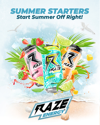 Raze Energy - Summer Starters Campaign Visuals