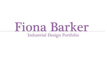 Fiona Barker Portfolio