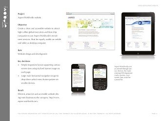 Mobile and responsive web