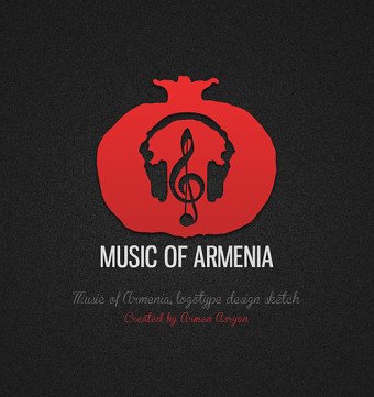Logo sketch for "Music of Armenia"
