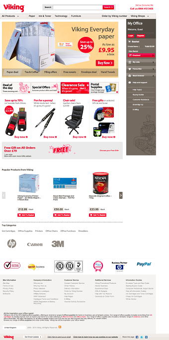 Rebranding Viking Direct UK website