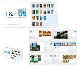 L&H Property Services desk calendar