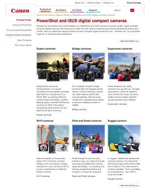 DSC camera range and angle pages