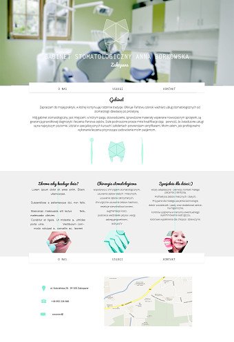 web and logo design for a dentist