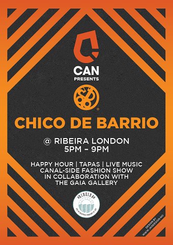 ‘CAN presents Chico de Barrio’ poster and flyer