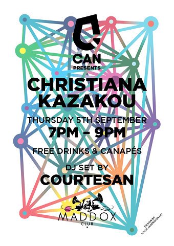 ‘CAN presents Christiana Kazakou’ poster and flyer