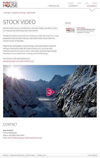 Red Bull Media House: Corporate Site Relaunch 2013