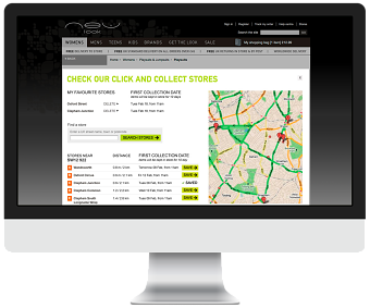 New Look ‘Click & Collect’ User Interface
