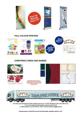 Toast Promotional Products Spring/Summer Leaflet