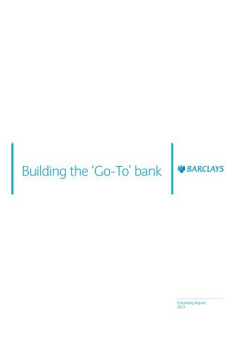 Barclays 2013 Citizenship Report