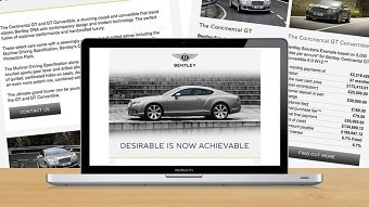 Bentley Motors - Emails & Landing page