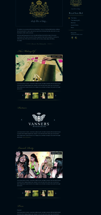 Royal Bed Microsite