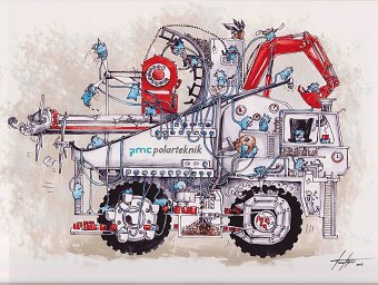 2014 calendar picture that shows the company as an well-oiled machine