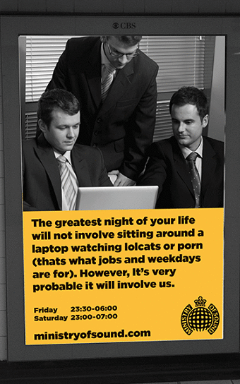 Ministry of Sound Tube Campaign