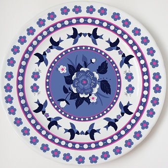 Blue and White Plate Designs