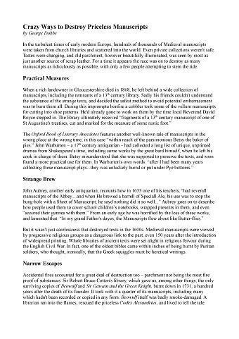 Literature and History Articles