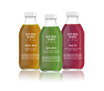Logo, Corporate Identity and Packaging design for Olive Green Saladier