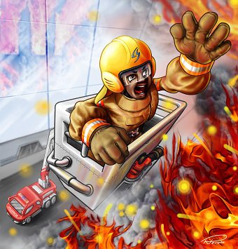"The League of Rescuers" - Firefighter in Action