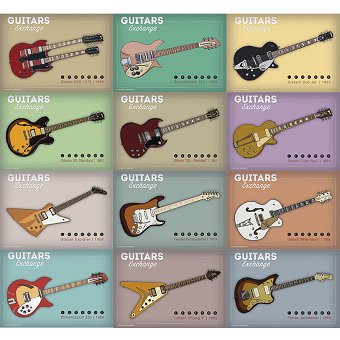 Legend Guitars - Illustration, sketch an infographics