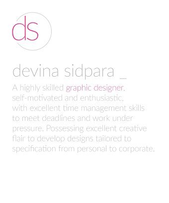 Devina Sidpara - Portfolio