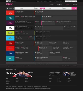 BBC iplayer TV Guide
