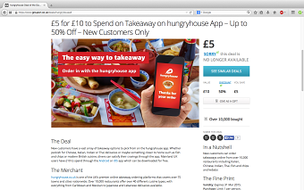 Hungryhouse Groupon Feature