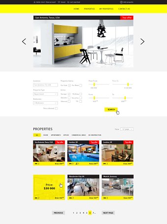 UX/UI Property website template