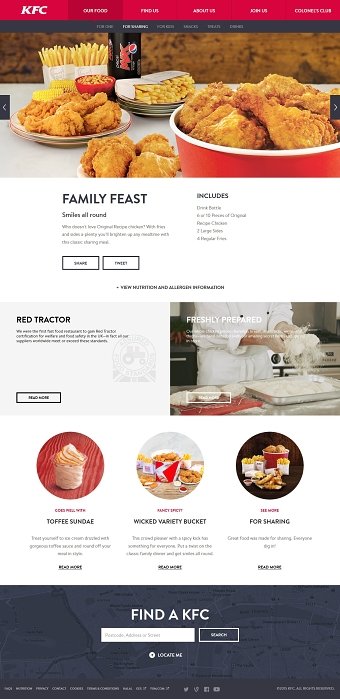 KFC UK and Ireland – new website