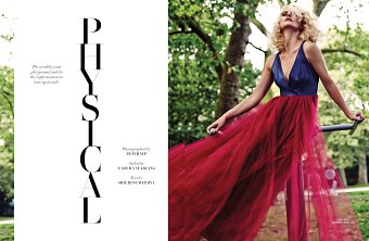L'Officiel - 'Physical' fashion editorial