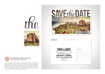 The Wedding of Sam & Heidi Hill  - Save-The-Date Postcard