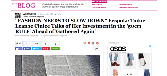 ARTICLE: "Fashion Needs To Slow Down" // Bespoke Tailor Leanne Clulee Talks of Her Investment in