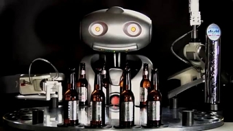 Mr Asahi Beer Robot - Blue Crayon