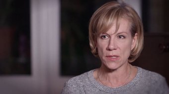 Juliet Stevenson at the Calais Migrant Camp