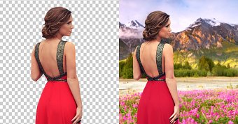 Remove or change background & retouch