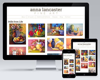Anna Lancaster Fine Art Website Design