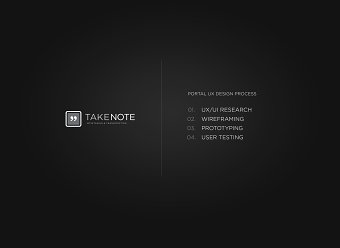 Take Note - Portal [UX design]