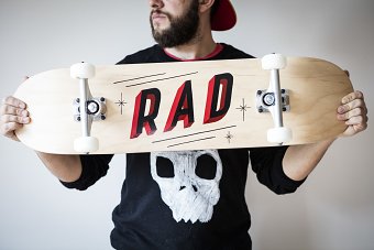 Signpainted Skateboard design