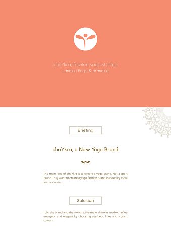 chaYkra,  yoga fashion startup (Branding and Webpage)