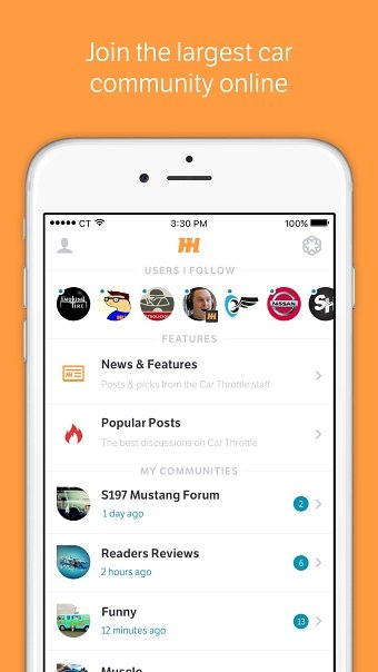 Car Throttle iOS app