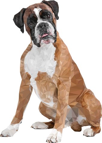 Low-Poly Dog Portrait