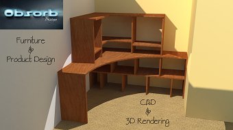 Bespoke Shelving Unit (front view).