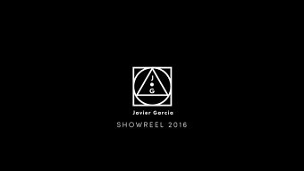 Javier Garcia Showreel 2016