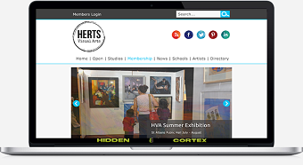 Herts Visual Arts website design