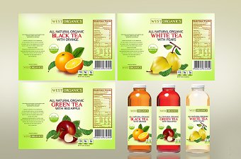 West Organics all natural organic tea packaging design
