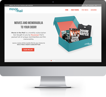Movie in the Mail Landing Page concept