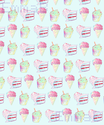 'Cake and Ice-cream' - Print design