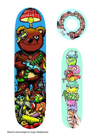 Illustrations for Argun Skate Co.