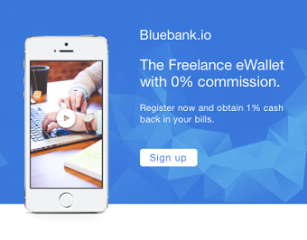 Bluebank.io, Landing Page ewallet (Fintech).